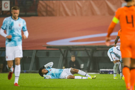 Joshua King of Norway in pain