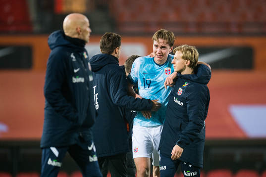Kristian Thorstvedt of Norway looks dejected