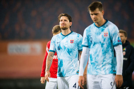 Stefan Strandberg of Norway looks dejected