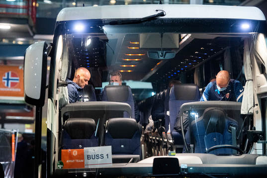 Ståle Solbakken, head coach of Norway, looks dejected