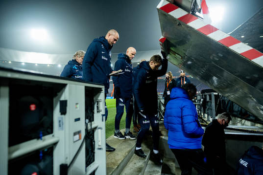 Brede Hangeland, player manager of Norway, and Ståle