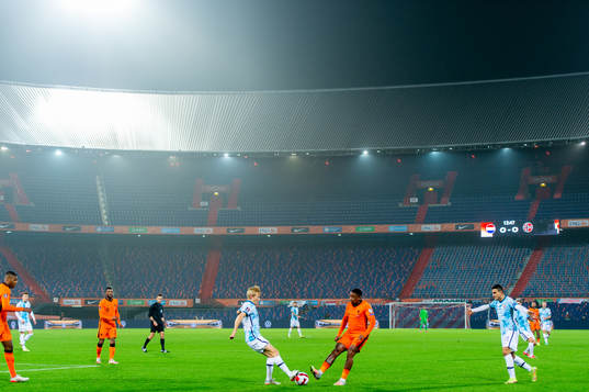 Birger Meling of Norway, Steven Bergwijn of Netherlands and