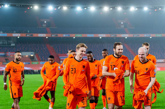 Frenkie de Jong, Daley Blind and Davy Klaassen of