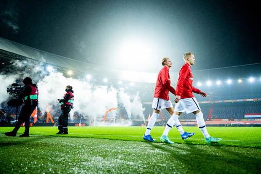 Morten Thorsby and Andreas Hanche-Olsen of Norway