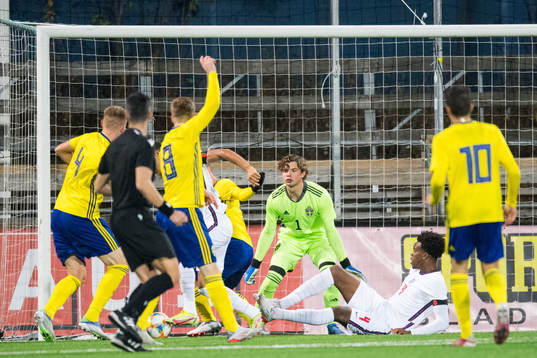 Goalkeeper Melker Ellborg of Sweden