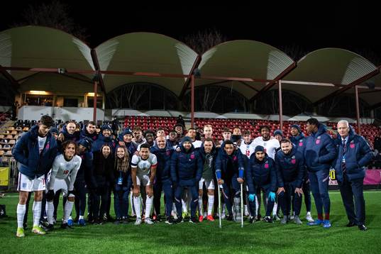 The team of England pose for a picture