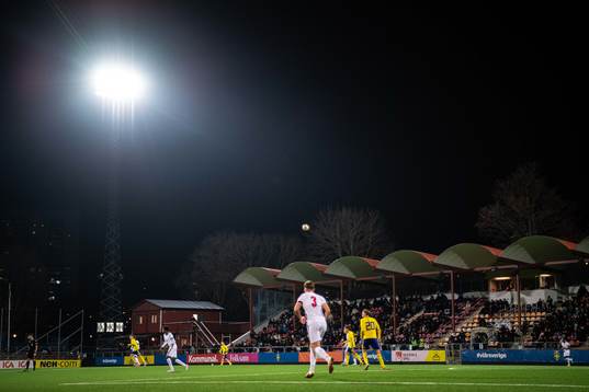 General view over the UEFA European U18 Qualifier football
