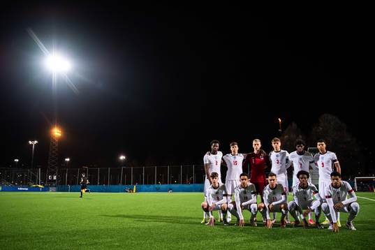 The starting eleven of England pose for a photo