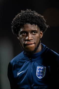 Samuel Iling-Junior of England at lineup