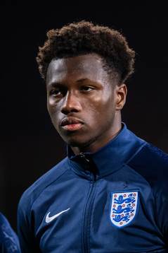Daniel Oyegoke of England at lineup