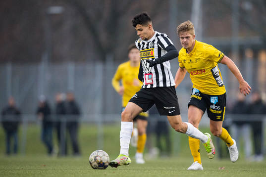 Landskronas Osama Khattab och Elfsborgs Kevin Holmén
