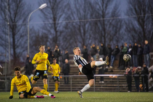 Landskronas Niklas Nielsen och Elfsborgs Amer Jusic