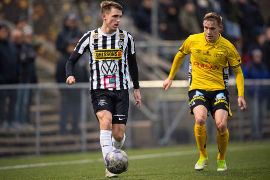 Landskronas Hampus Ferhm och Elfsborgs Jacob Ondrejka