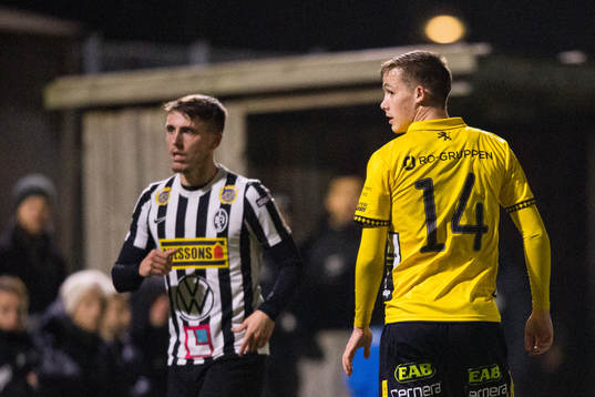 Landskronas Hampus Ferhm och Elfsborgs Jacob Ondrejka