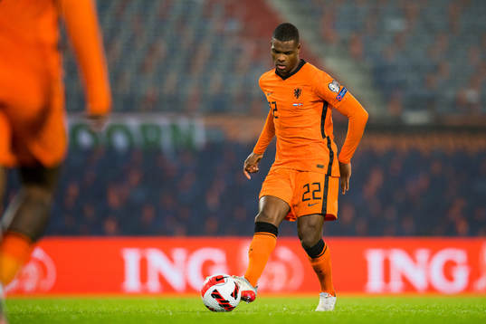 Denzel Dumfries of Netherlands