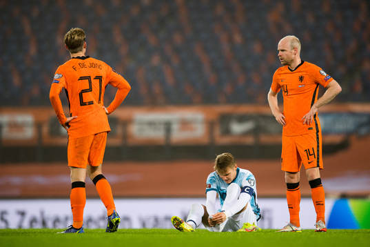 Martin Ødegaard of Norway in pain