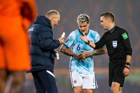 Mathias Normann of Norway in pain