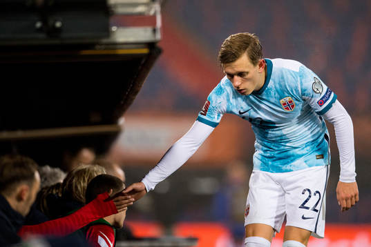 Marcus Holmgren Pedersen of Norway looks dejected