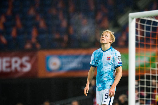 Birger Meling of Norway looks dejected