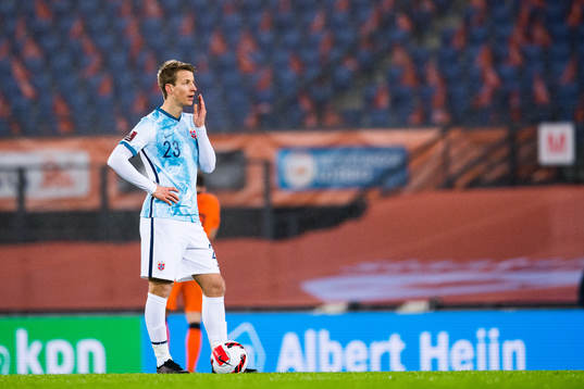 Thomas Lehne Olsen of Norway looks dejected