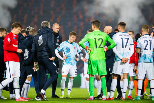 Martin Ødegaard of Norway looks dejected