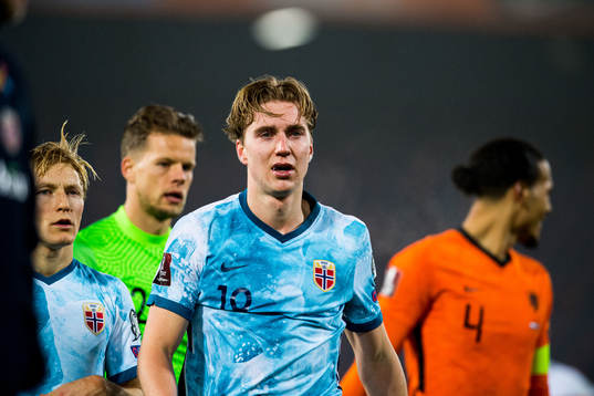 Kristian Thorstvedt of Norway looks dejected