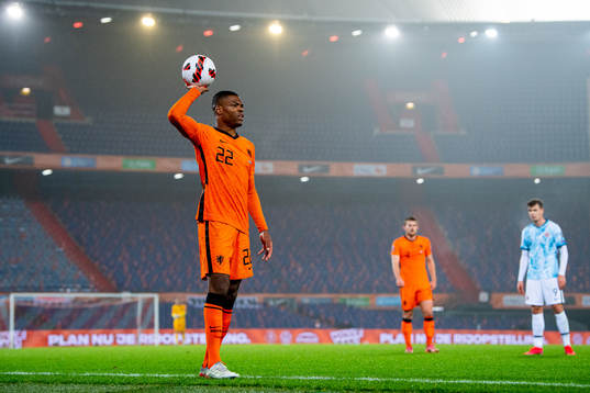Denzel Dumfries of Netherlands