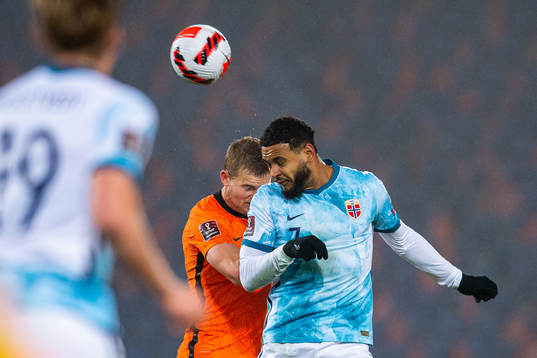 Matthijs de Ligt of Netherlands and Joshua King of Norway