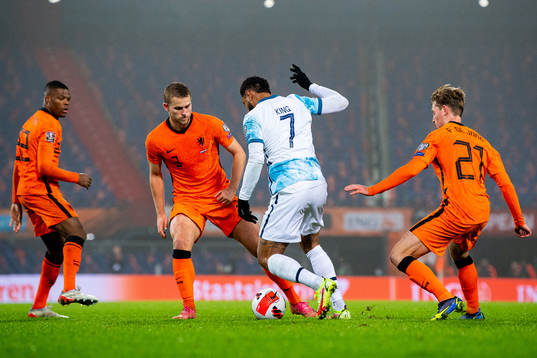 Denzel Dumfries, Matthijs de Ligt and Frenkie de Jong of