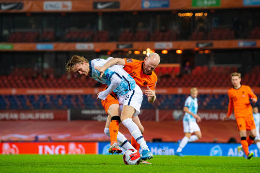 Ola Solbakken of Norway and Davy Klaassen of Netherlands