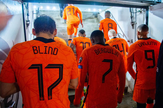 Daley Blind, Steven Bergwijn, Arnaut Danjuma and players of