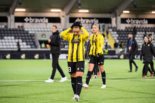 Johanna Rytting Kaneryd of Häcken looks dejected