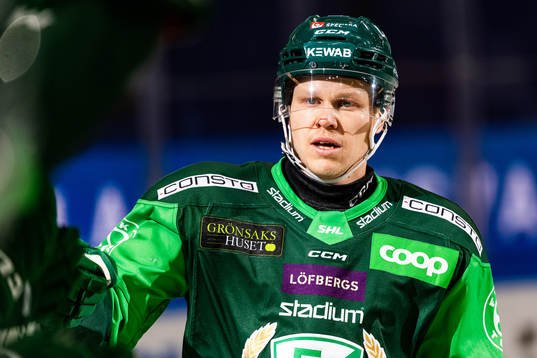 Färjestads Daniel Viksten jublar