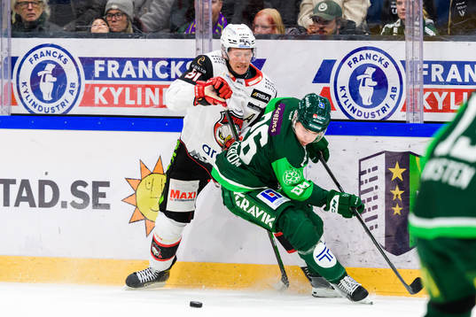 Malmö Redhawks Emil Sylvegård och Färjestads Joel