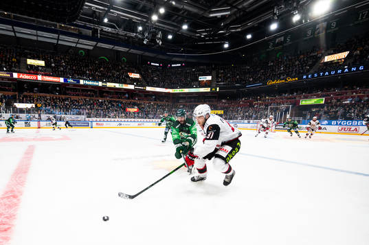 Färjestads Jesse Virtanen och Malmö Redhawks Magnus