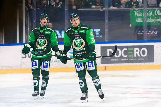 Färjestads Carl Jakobsson och Adam Ginning deppar