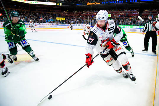 Färjestads Gustav Rydahl och Malmö Redhawks Ponthus