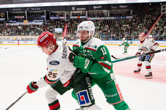 Frölundas Elmer Söderblom och Rögles Mattias Sjögren