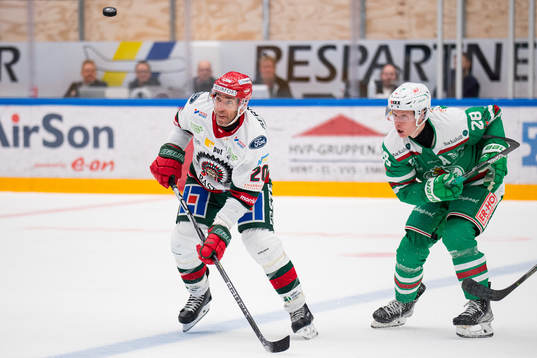 Frölundas Joel Lundqvist och Rögles Anton Bengtsson
