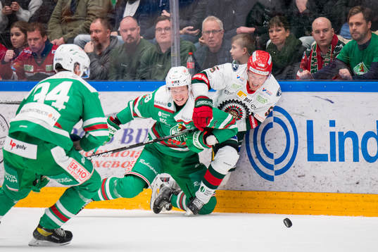 Rögles Anton Bengtsson och Frölundas Filip Johansson