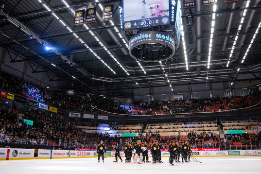 Brynäs spelare jublar