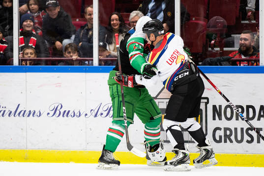 Malmö Redhawks veteran Mats Lusth och Rögles Magnus