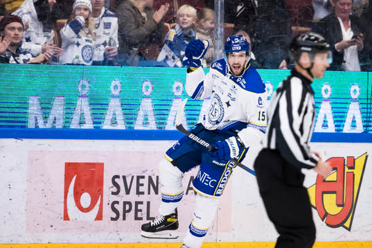 Leksands Max Veronneau jubel