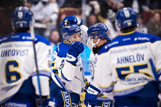 Leksands Max Veronneau jubel