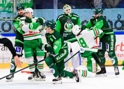Färjestads Linus Johansson, Rögles Leon Bristedt,