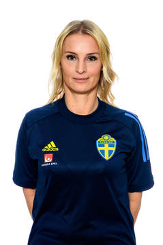 Fysioterapeut Petra Lundquist i F15-landslaget