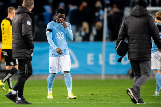 Malmö FFs Malik Abubakari deppar