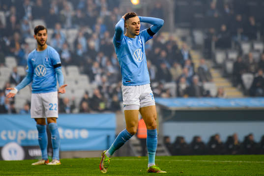 Malmö FFs Veljko Birmancevic deppar