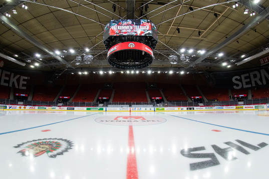 Scandinavium interiört innan ishockeymatchen i SHL mellan