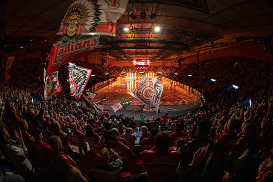 Frölundas intro innan ishockeymatchen i SHL mellan